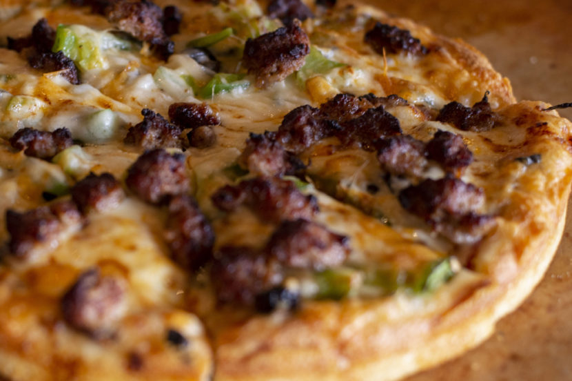 23. Anchovies, Mushrooms & Green Peppers - Pegasus Pizza