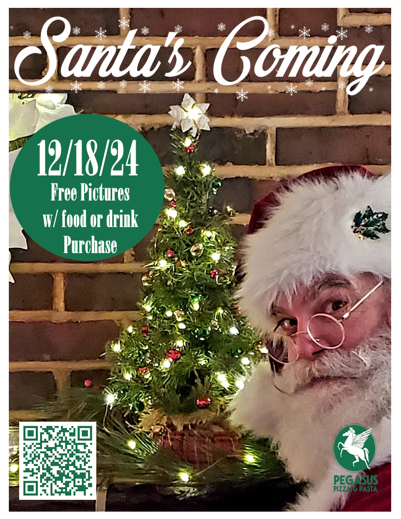 West Seattle Junction Santa: Coming to Pegasus Pizza and Pasta